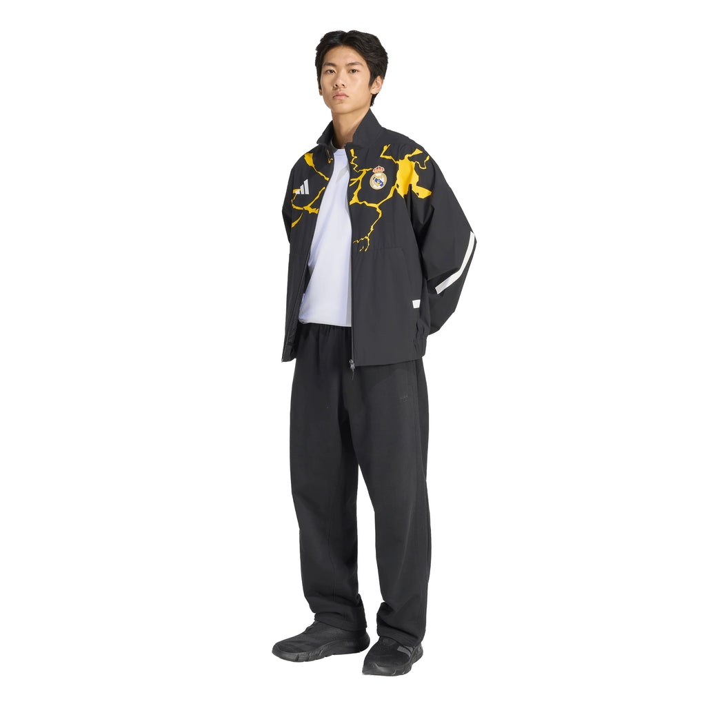 adidas Real Madrid Avengers ZNE Anthem Mens Soccer Jacket Black