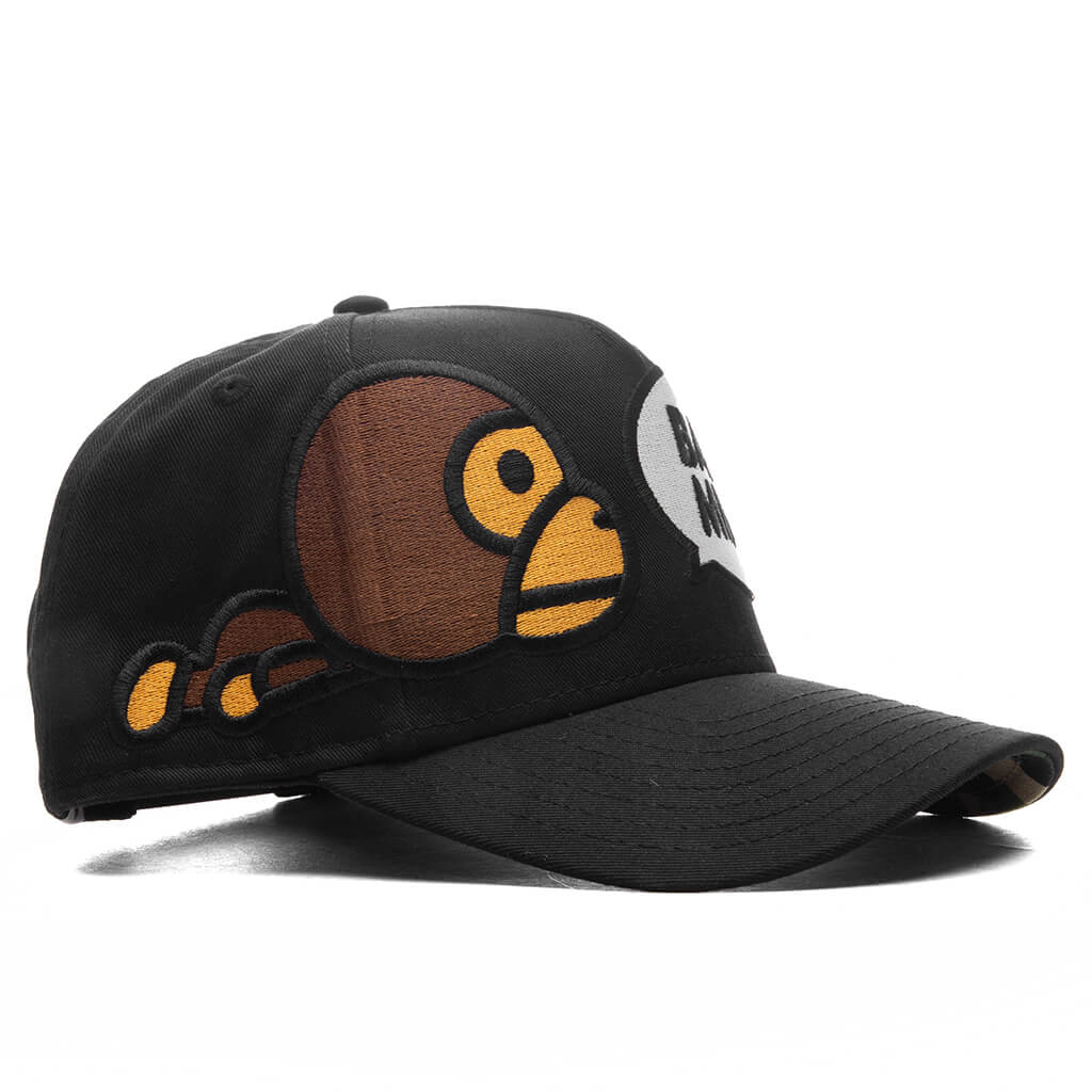 New Era x A Bathing Ape Kids Big Baby Milo 9Forty Cap Black