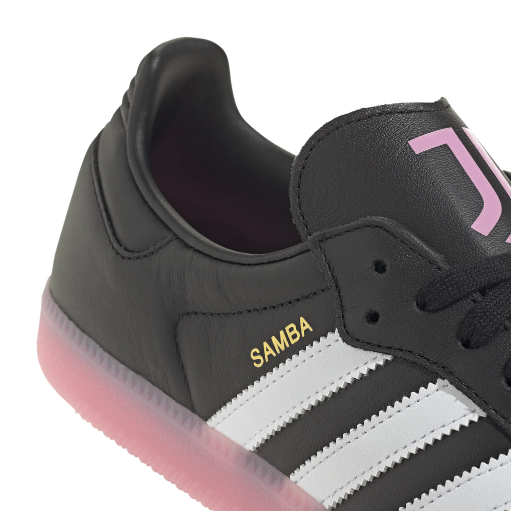 adidas Samba Juventus IN Mens Soccer Shoes Black White Pink