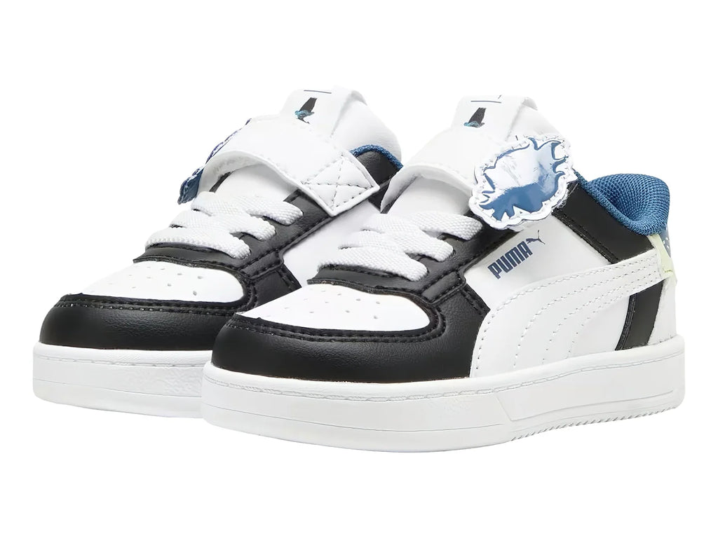 Tenis PUMA Caven 20 Trolls Negro y Blanco para Niño