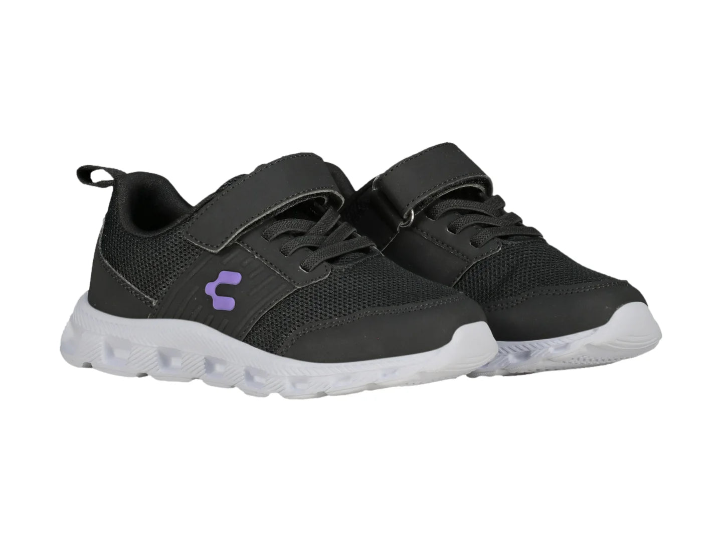 Tenis Charly Light Sport Negro y Lila para Niña