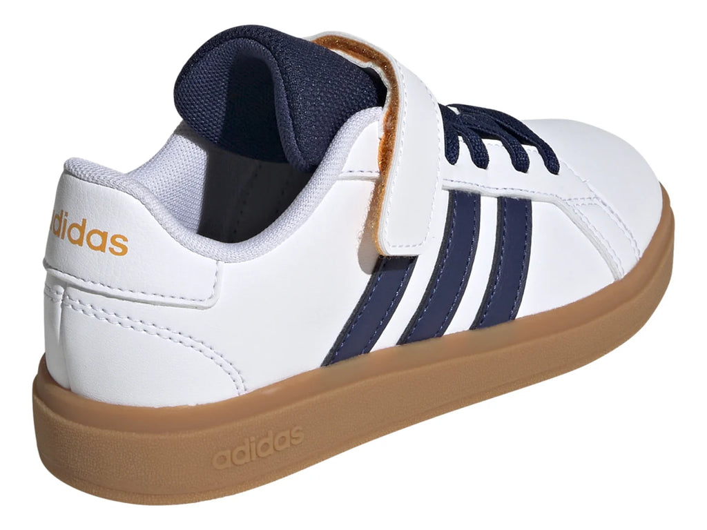 Tenis Adidas Grand Court 20 Blanco y Azul para Niño