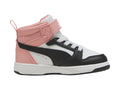 Tenis PUMA Rebound V6 Mid Blanco y Rosa para Niña