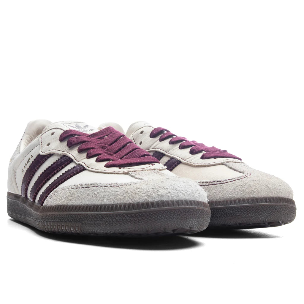 Womens Samba OG Wonder White Maroon Putgre