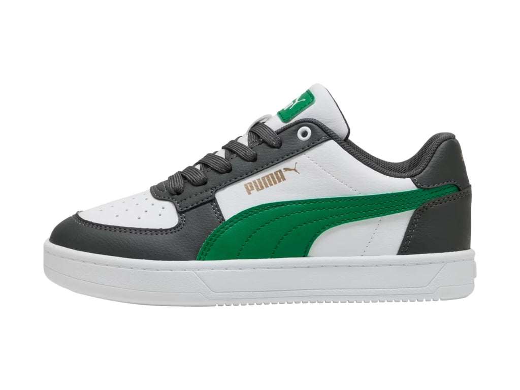 Tenis PUMA Caven 20 Gris y Verde para Niño