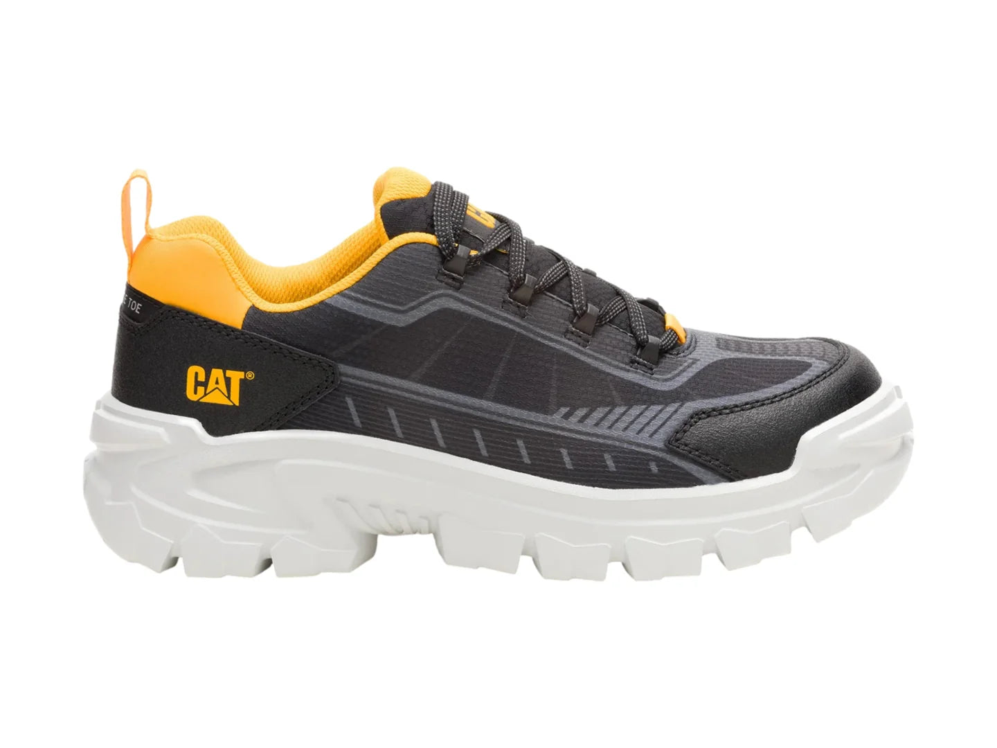 Tenis Caterpillar Invader Sport Negro y Amarillo para Hombre