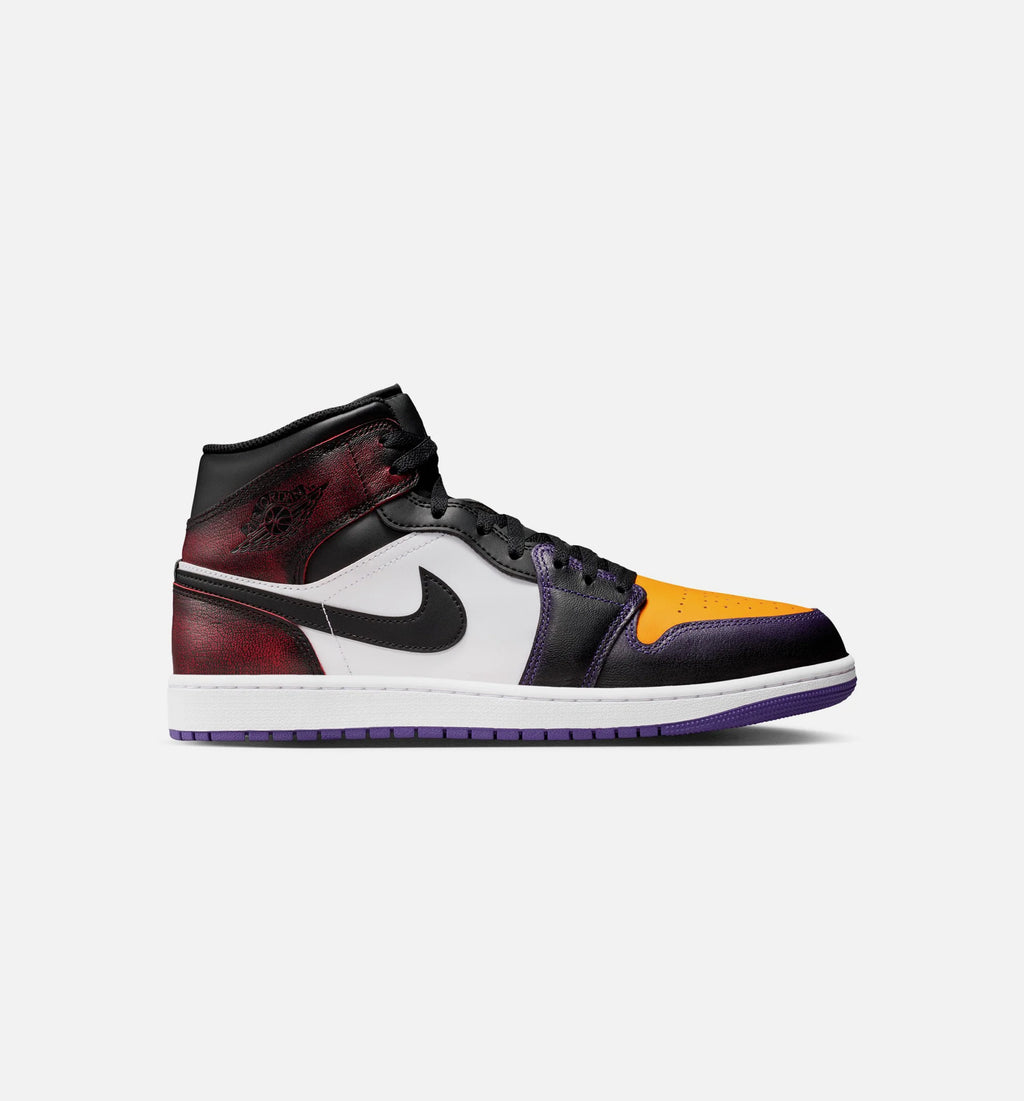 Air Jordan 1 Mid SE Mens Lifestyle Shoe True Red White Court Purple Black