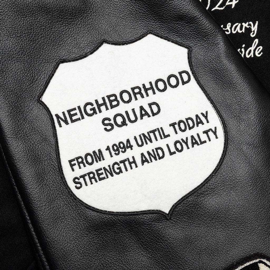 Stadium Jacket Black White