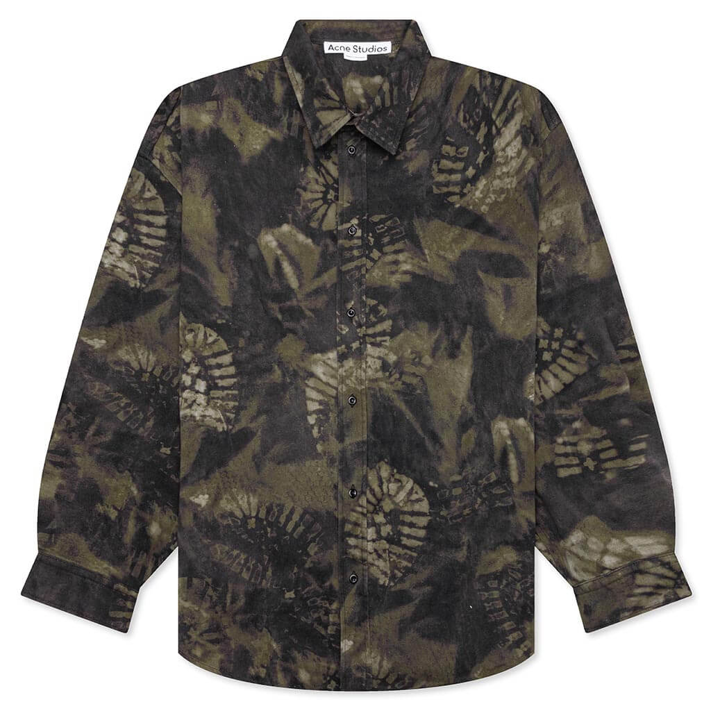 Osetar Boot Print Overshirt Washed Black