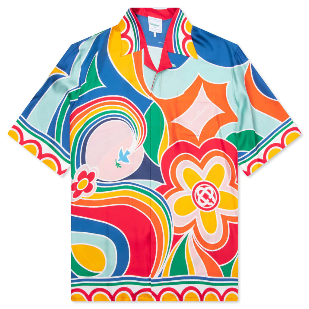 Le Pouvoir Des Fleures Silk Twill Shirt Multi