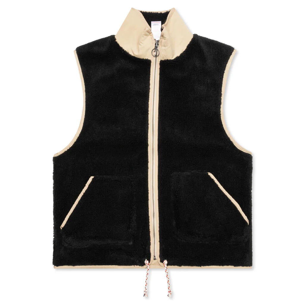 Spiralling Sherpa Vest Black