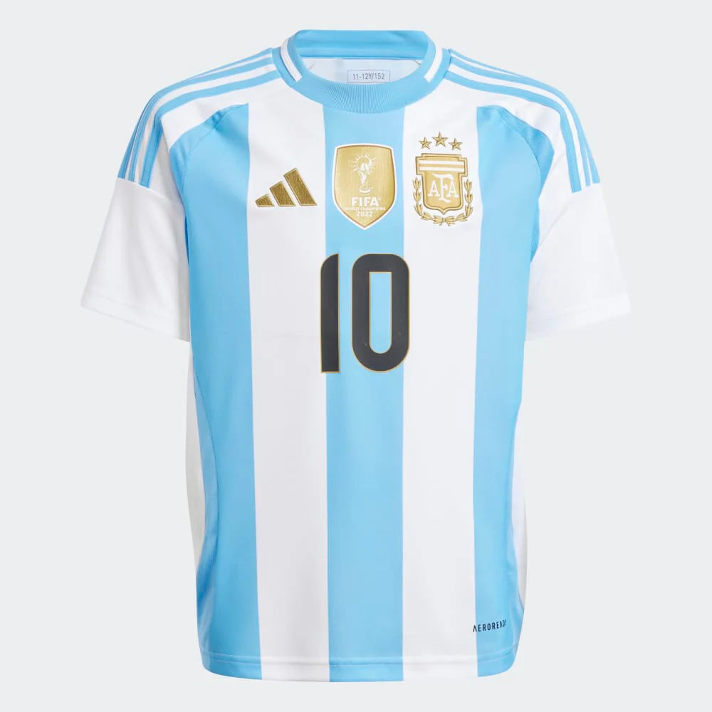adidas Argentina Home Youth Messi Jersey 24