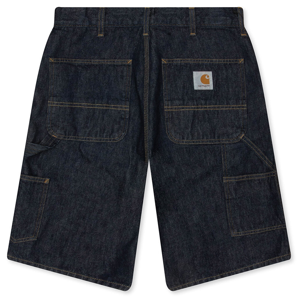 Single Knee Short Blue Rinsed