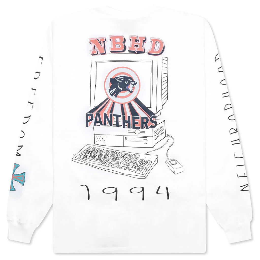 NH L S Tee 10 White