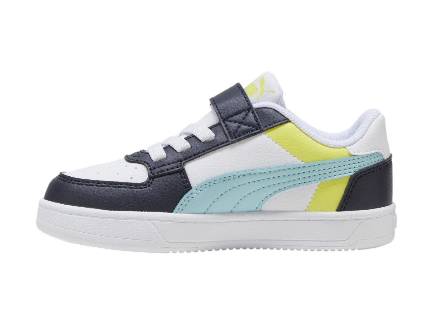 Tenis PUMA Caven 20 Block Blanco y Azul para Niño