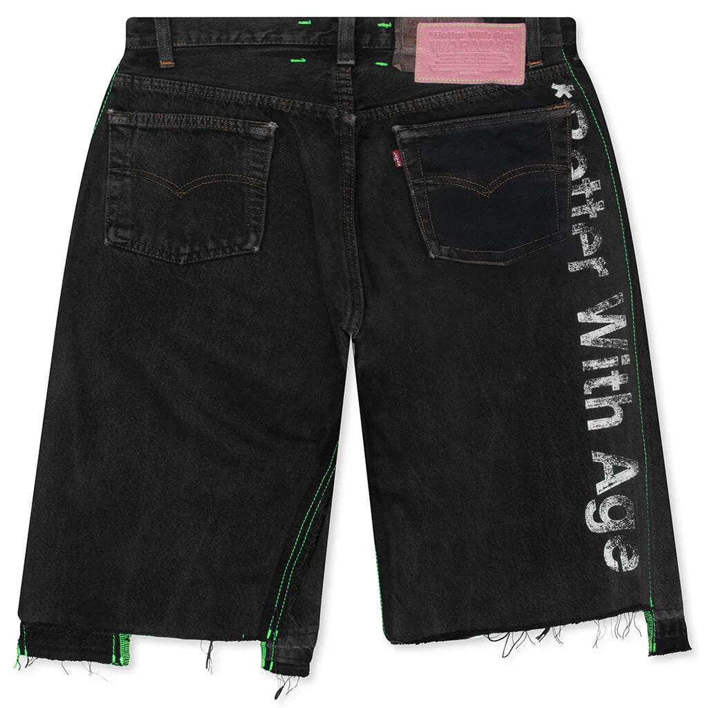 Monroe Triple Wide Denim Short Black
