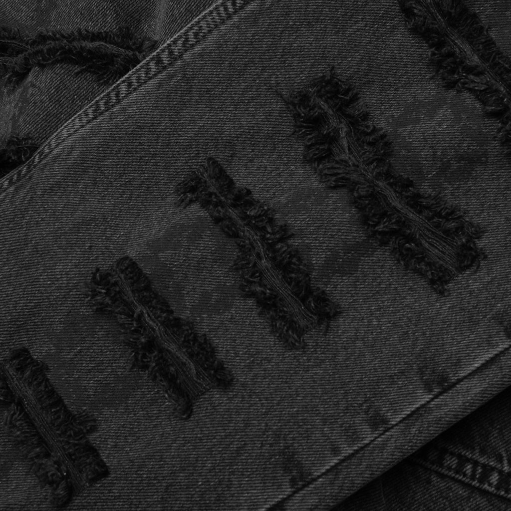 Slashed Skinny Jean Black