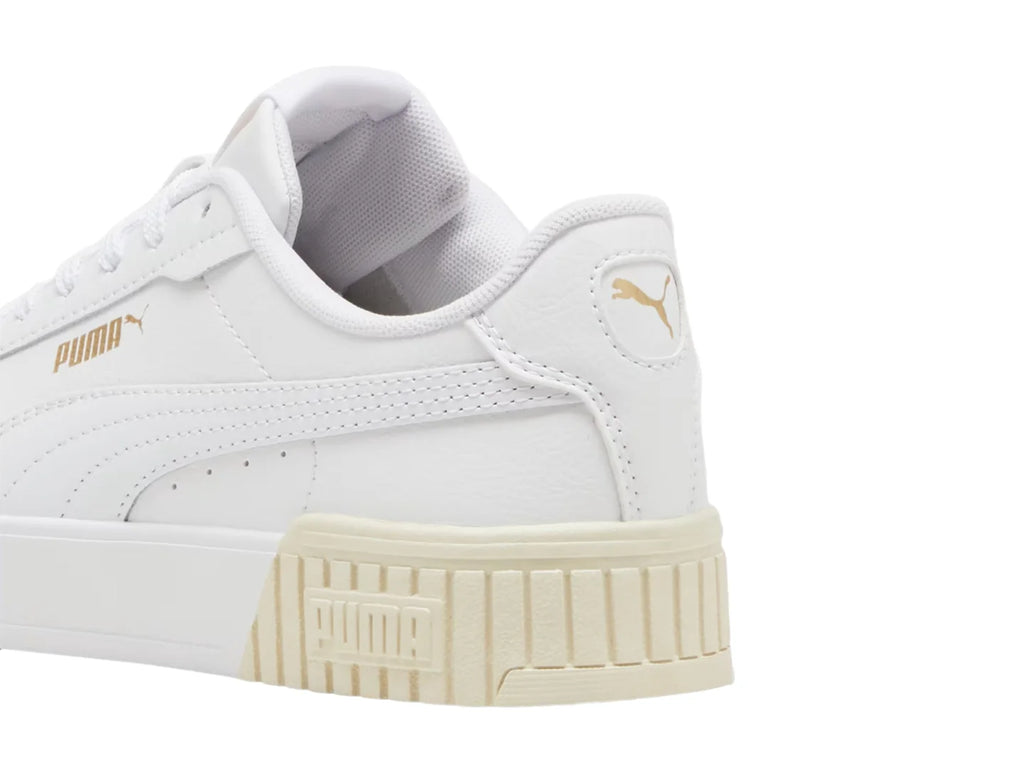 Tenis PUMA Carina 20 Blanco y Oro para Mujer