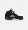 Air Jordan 5 Retro Aqua Mens Lifestyle Shoe Black Aqua Free Shipping