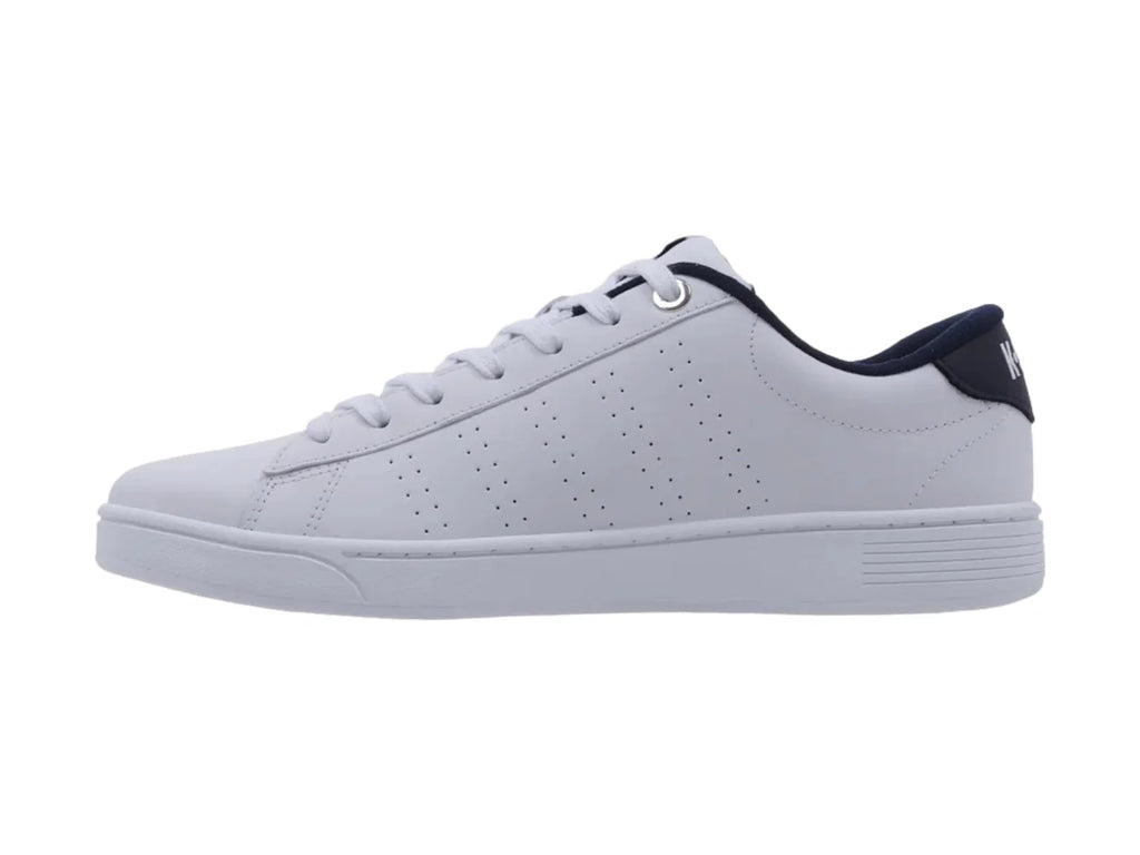 Tenis K Swiss Base Court Blanco y Azul Marino para Hombre