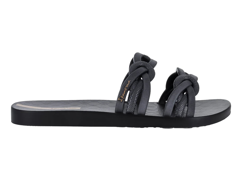 Sandalias Ipanema Negro Plata para Mujer