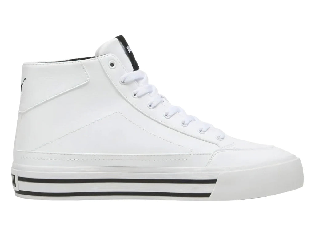 Tenis PUMA Court Classic Vulc Mid Blanco y Negro para Hombre