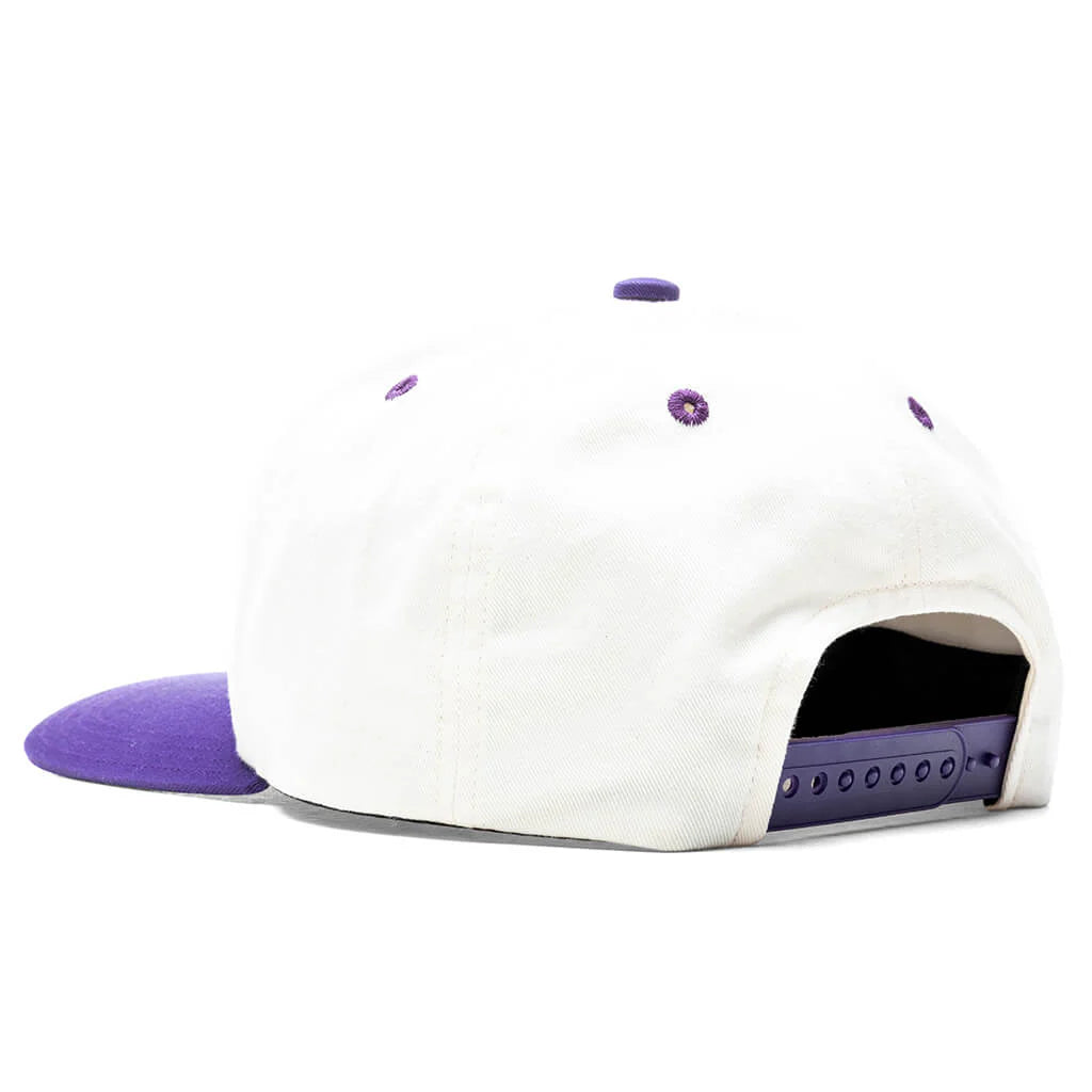 S Circle Cap White Purple