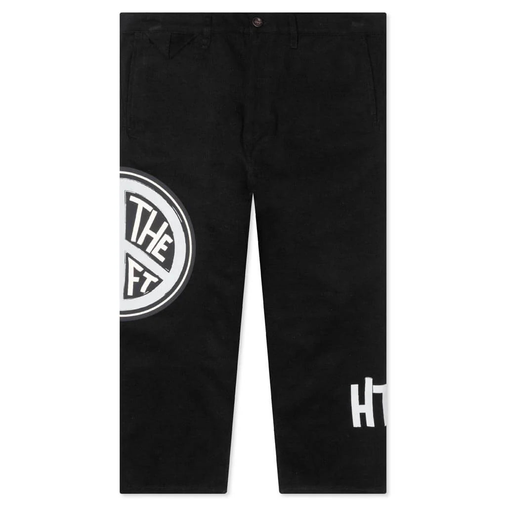 Peace Print Trouser Pant Black