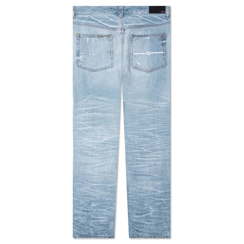 Straight Fit Aloha Patch Jean Faded Indigo