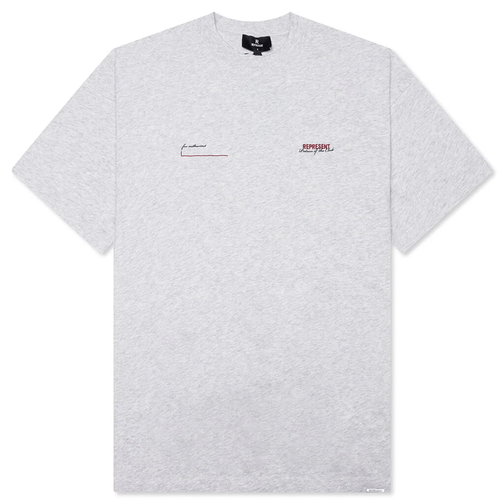 Patron Of The Club T Shirt Cream Marl