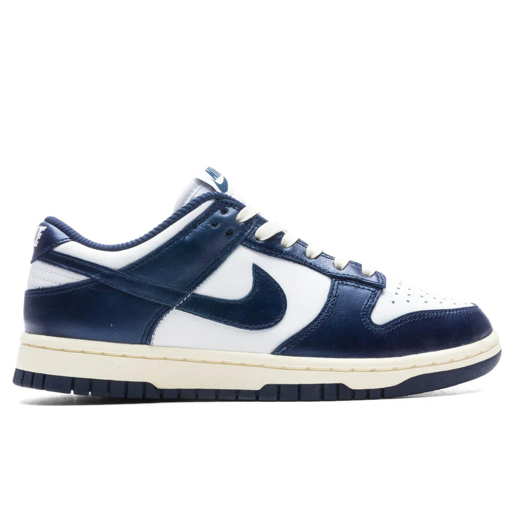 Womens Dunk Low Vintage Navy White Midnight Navy Coconut Milk