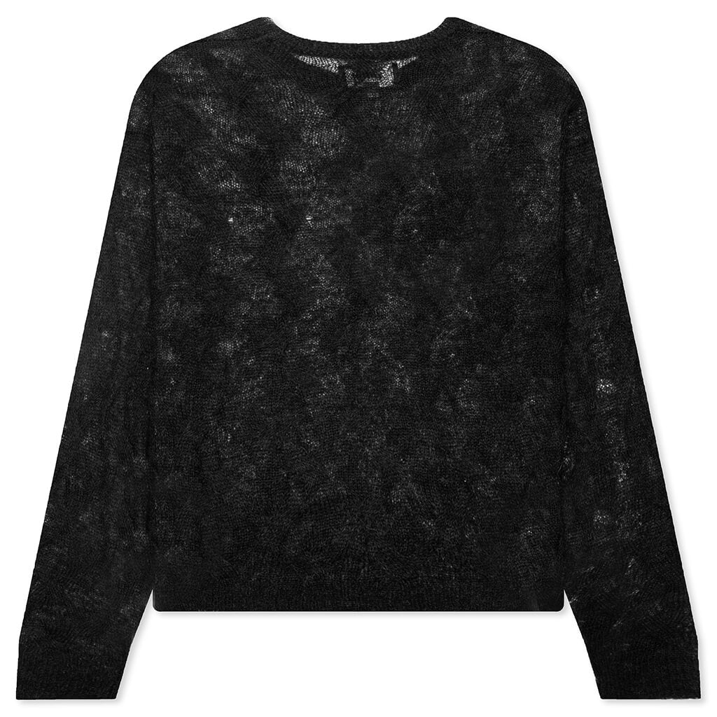 Loose Knit Cross Cable Black