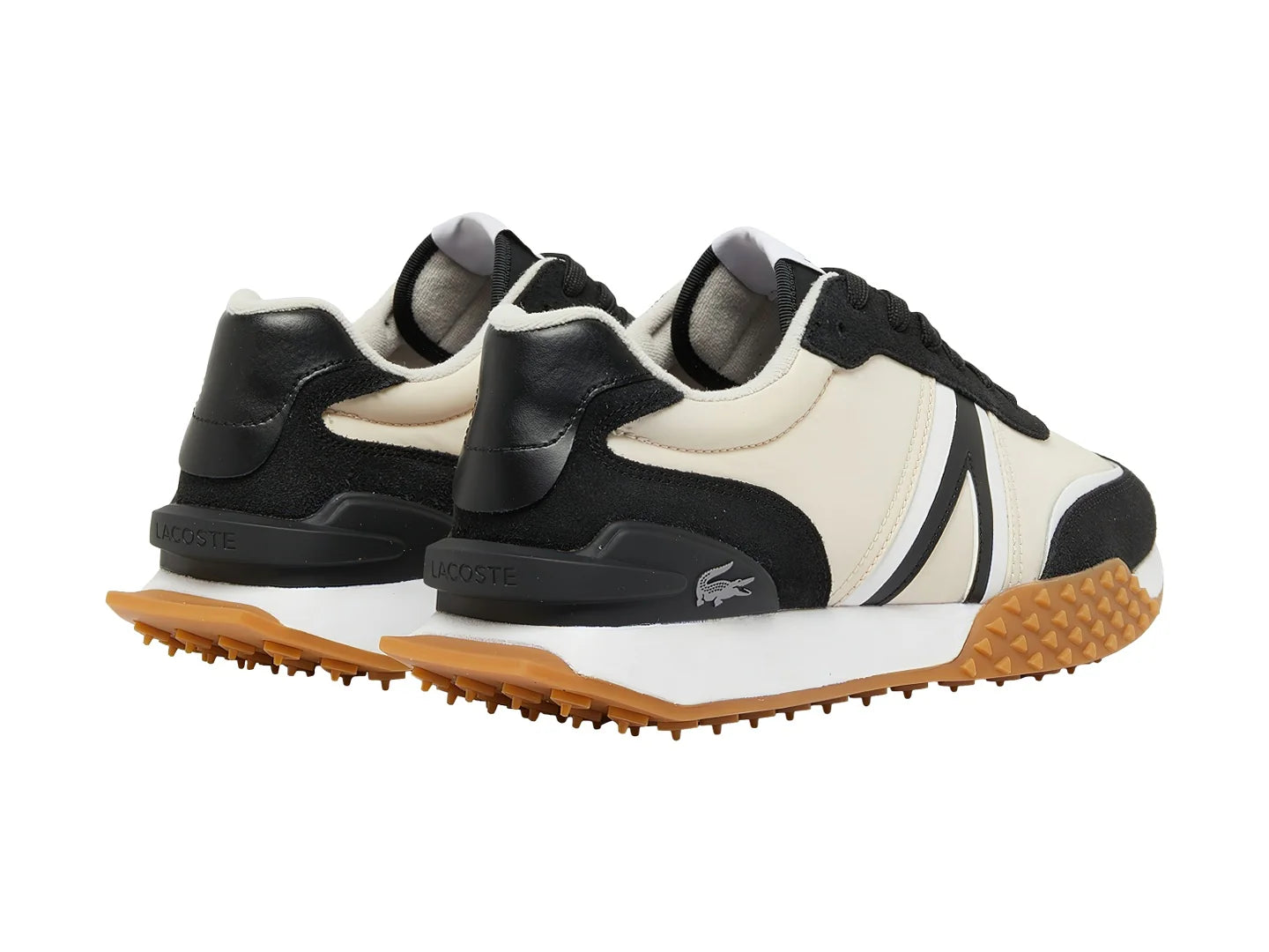 Tenis Lacoste L Spin Deluxe Negro y Blanco Roto para Hombre