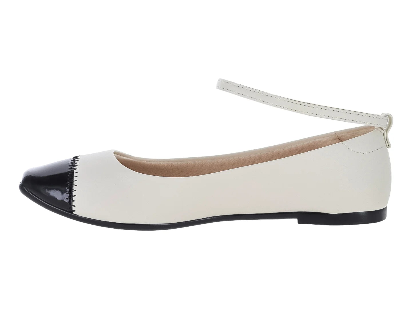 Zapatillas Moleca Blanco y Negro para Mujer
