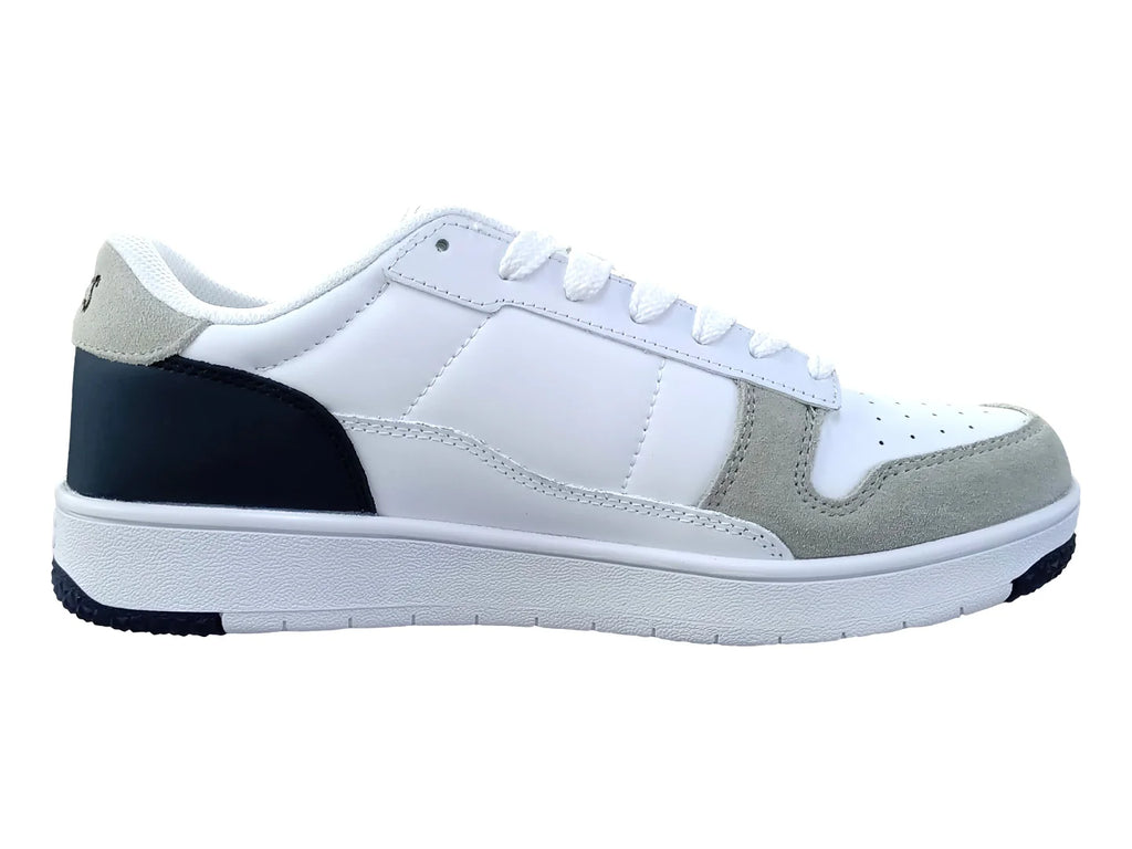 Tenis K SWISS Low ST Blanco Azul Marino y Gris para Hombre
