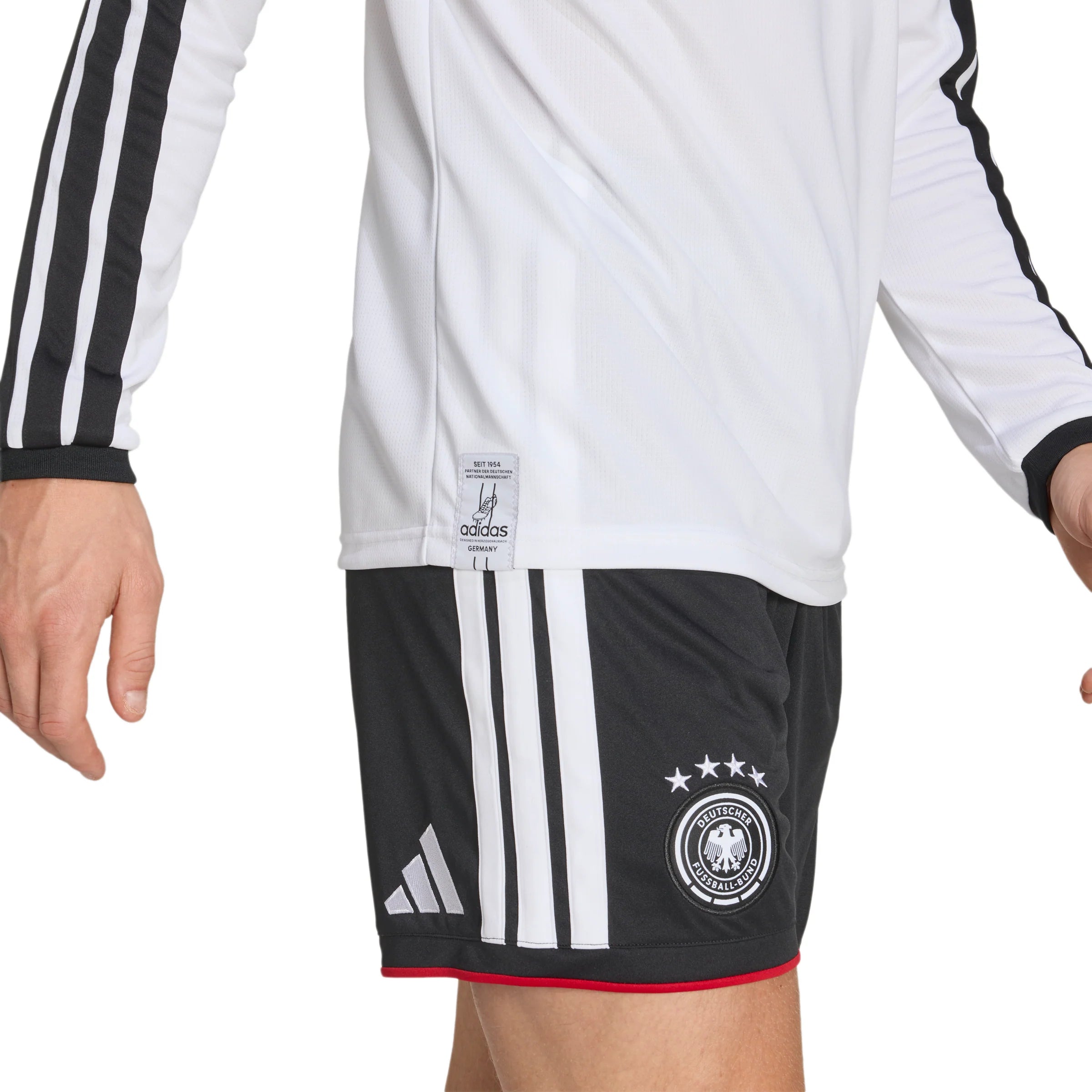 adidas Germany Home Long Sleeve Mens Soccer Jersey 26 White