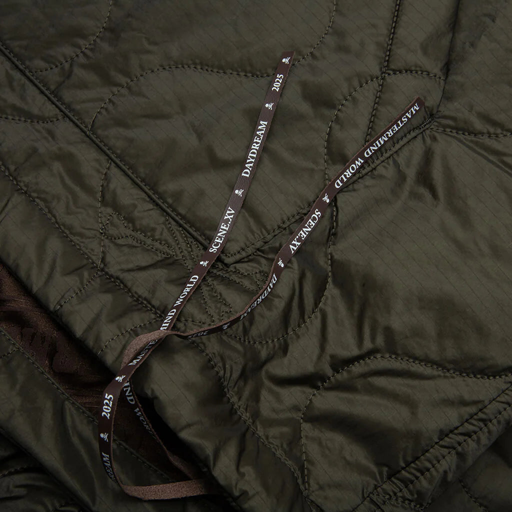 Quilted Nylon Jacket Olive