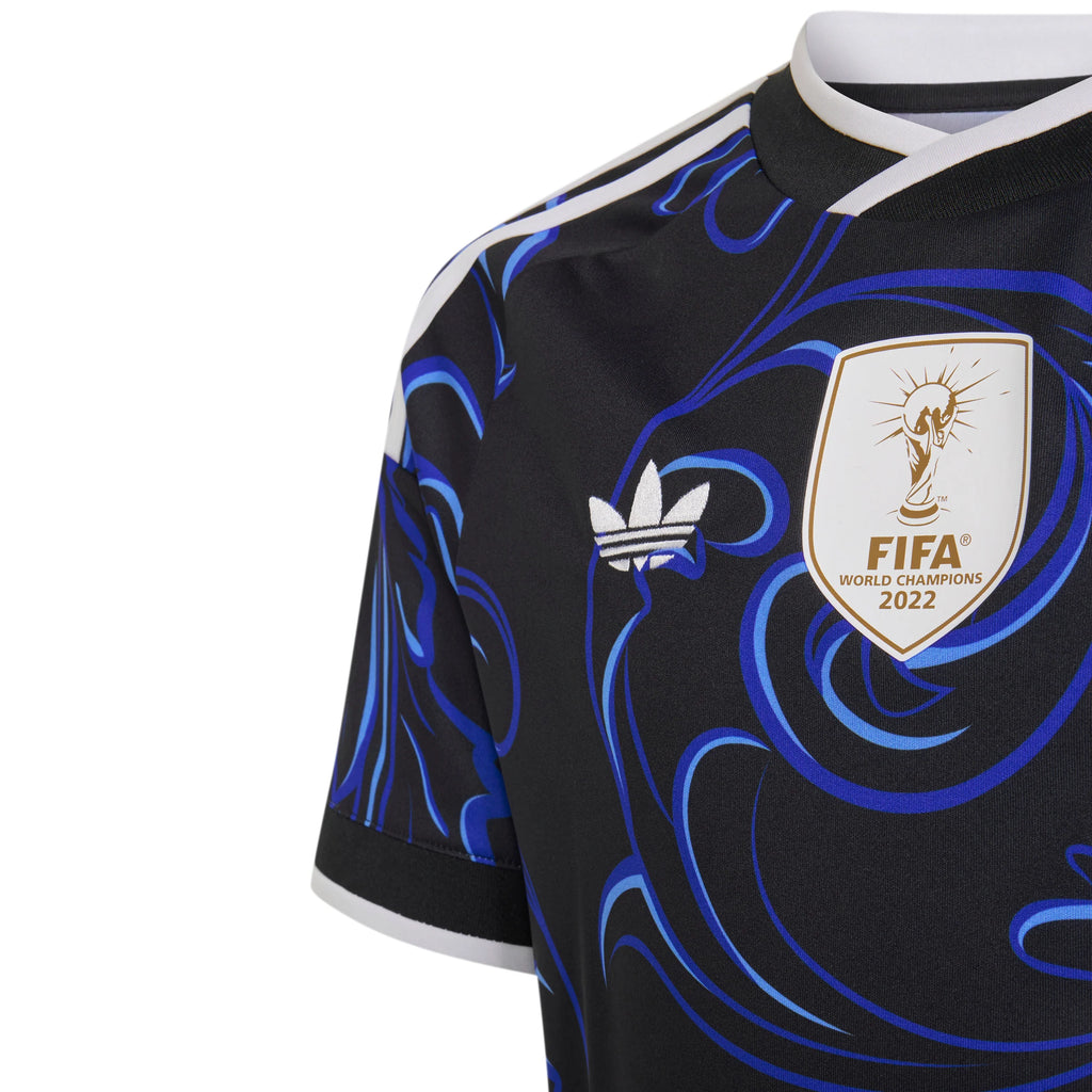 adidas Argentina Away Messi Youth Soccer Jersey 2026 Black Blue