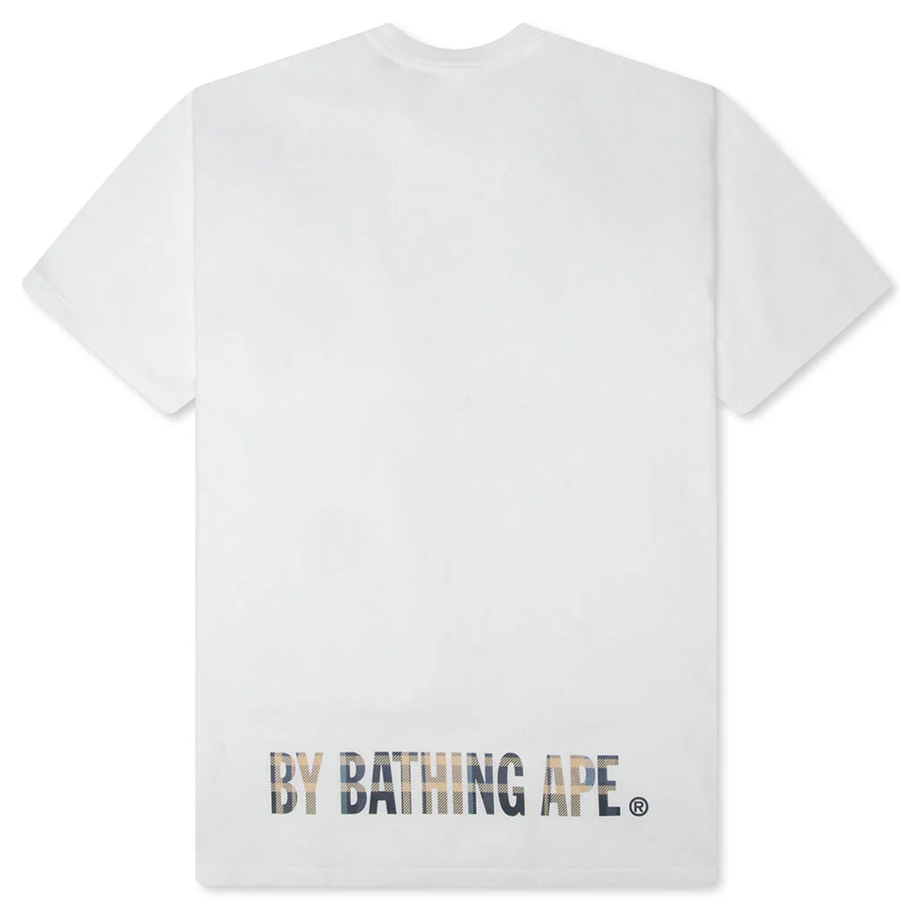 BAPE Check Ape Face Tee White Blue