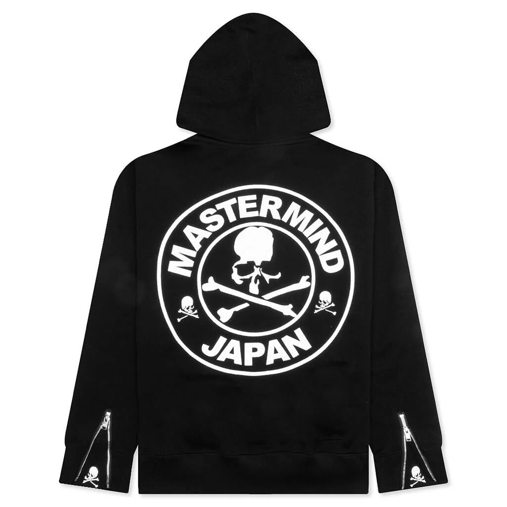 Glass Beaded Full Zip Hoodie Black