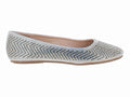 Zapatos Ballerinas Plata con Brillos Roze para Mujer