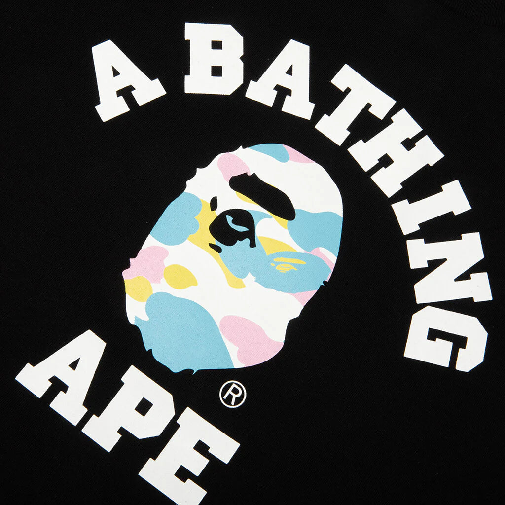 New Multi Camo College Tee Black