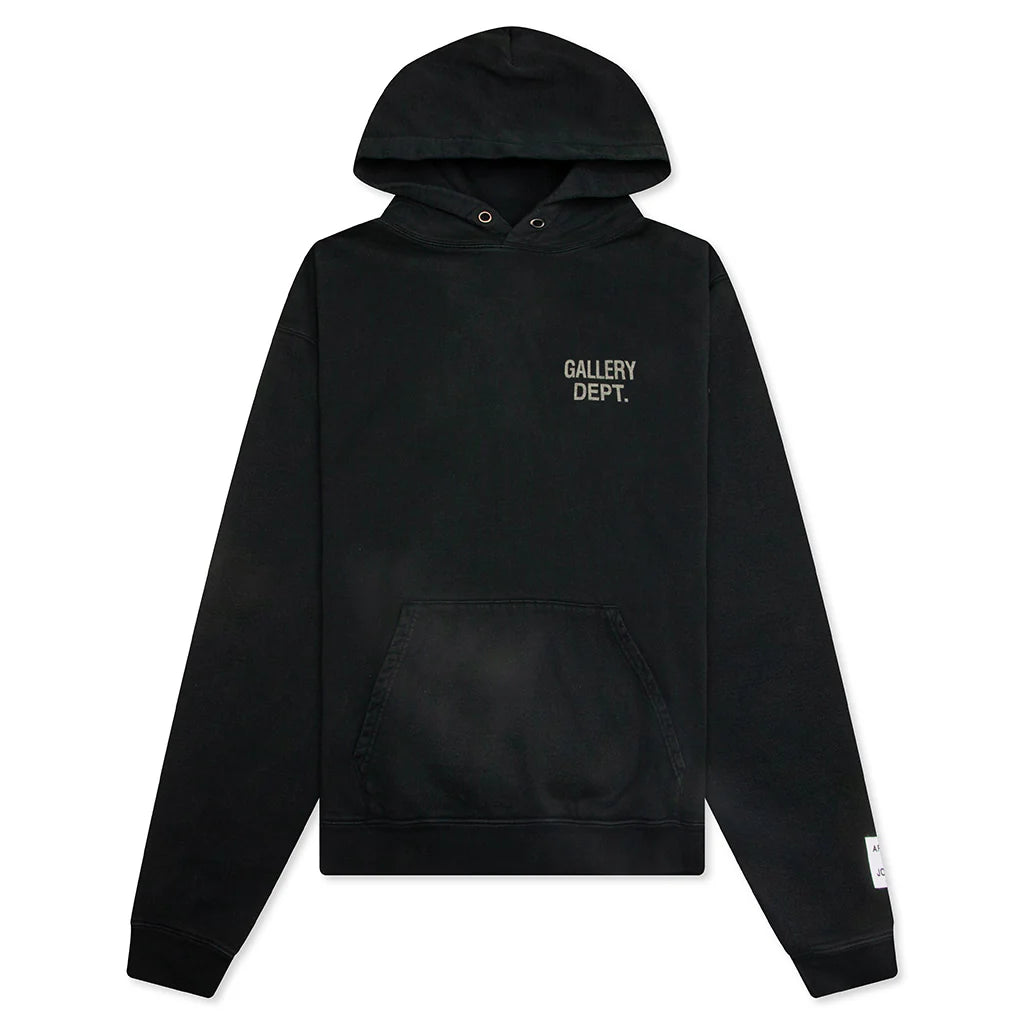 90s GD Logo Hoodie Vintage Black