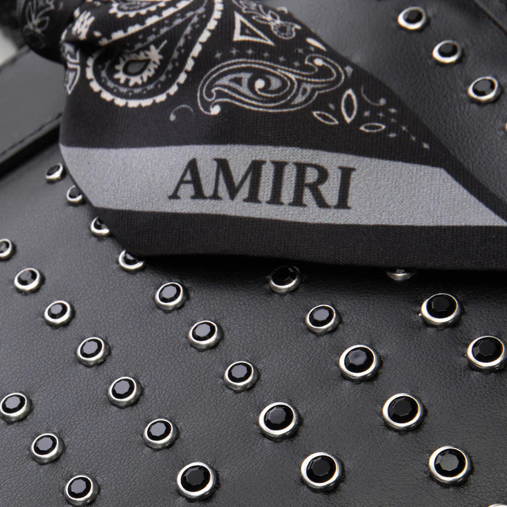 Micro Triangle Stud Bag Black