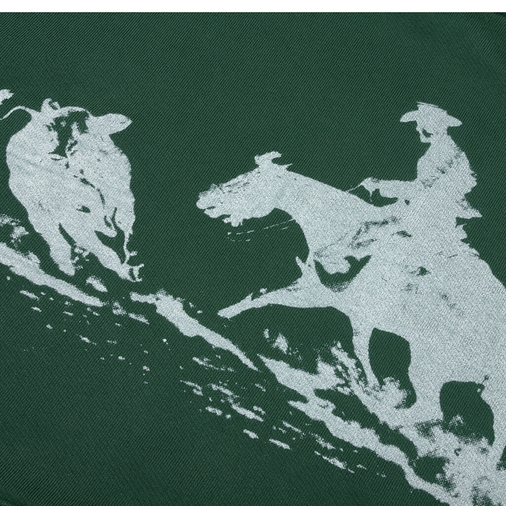 Driftin Back Hooded Sweatshirt Hard Washed Forest Green