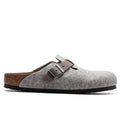 Womens Narrow Boston Leather Light Grey