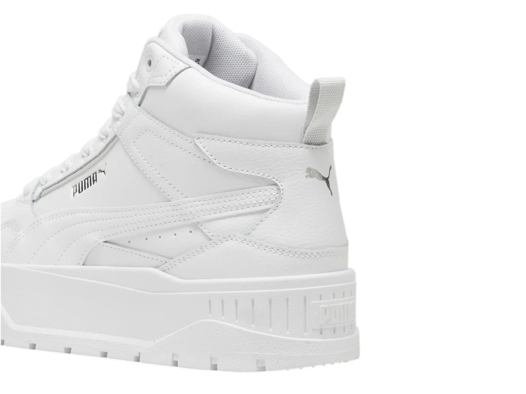 Tenis PUMA Karmen II Idol Mid Blancos y Plata para Mujer