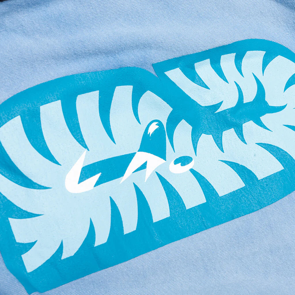 Hand Dye Shark Full Zip Hoodie Blue
