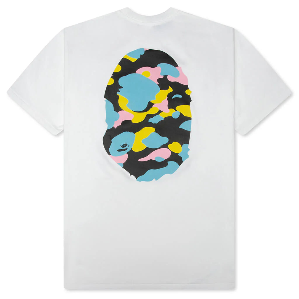 New Multi Camo Big Ape Head Tee White