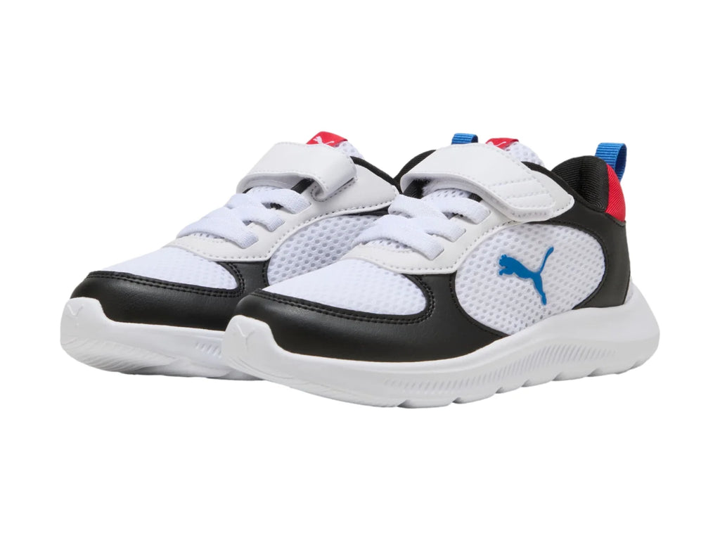 Tenis Puma Pounce Lite Negro Azul y Blanco para Niño